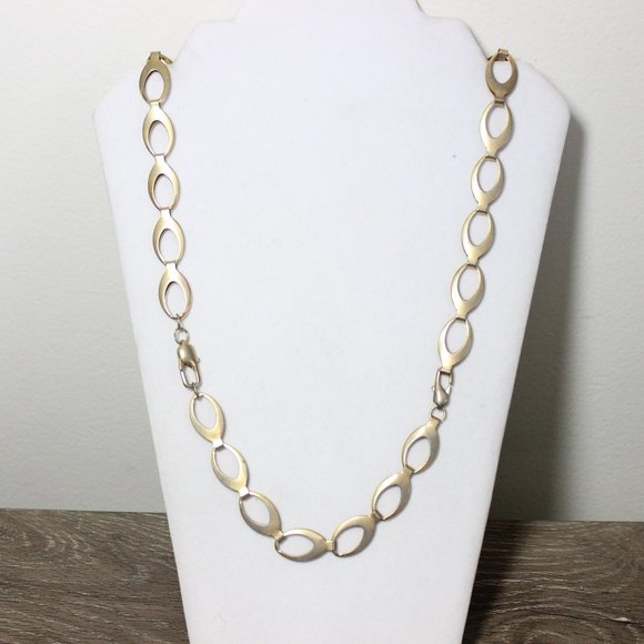 2000's Gold Tone Chunky Chain Double Lobster Style Clasp Necklace - Picture 1 of 4